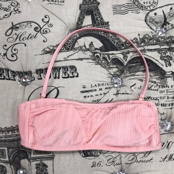 The Bikini Lab Luster Ribbed Bandeau Bikini Top - Picture 3 of 6